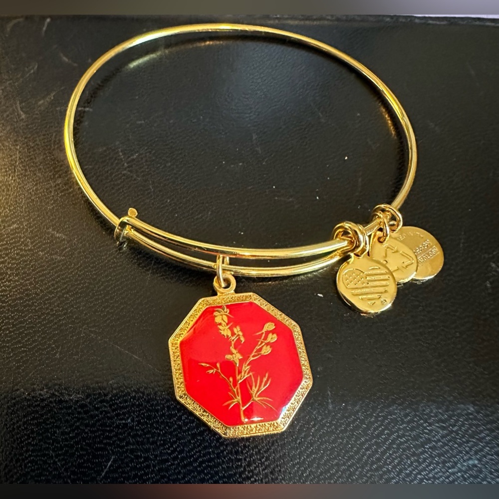 Alex and Ani Larkspur Pendant Bangle Bracelet